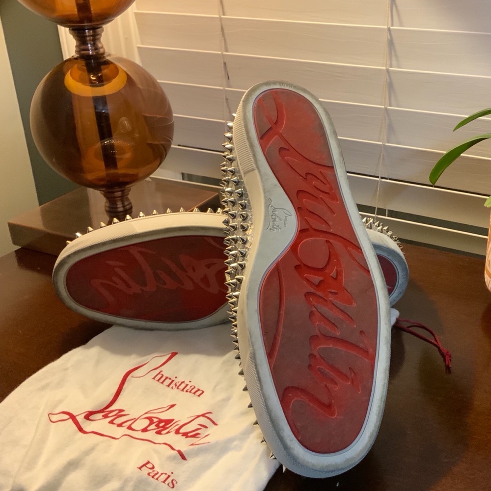Silver Roller Boat Men’s Christian Louboutins - Picture 6 of 9